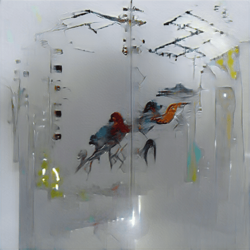 Birds in perspex