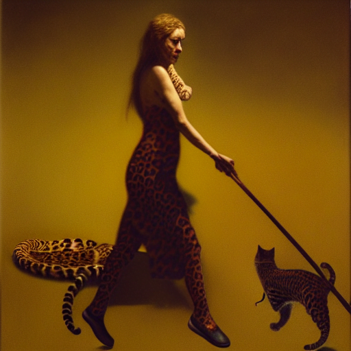 She walks like a leopard, her feet padding down, down, down (I)