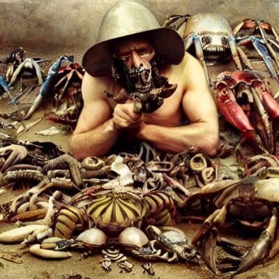 1+2.) I wanna destroy you 3.) And when I have destroyed you I'll come picking at your bones 4.) You won't have a single atom left to call your own