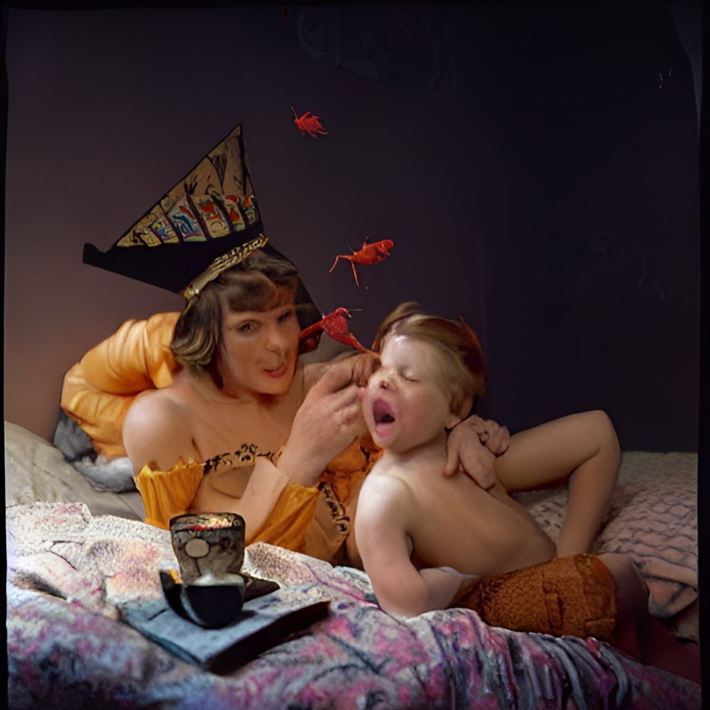 I'm alone, like a queen in bed, with a barrel of vodka and lime