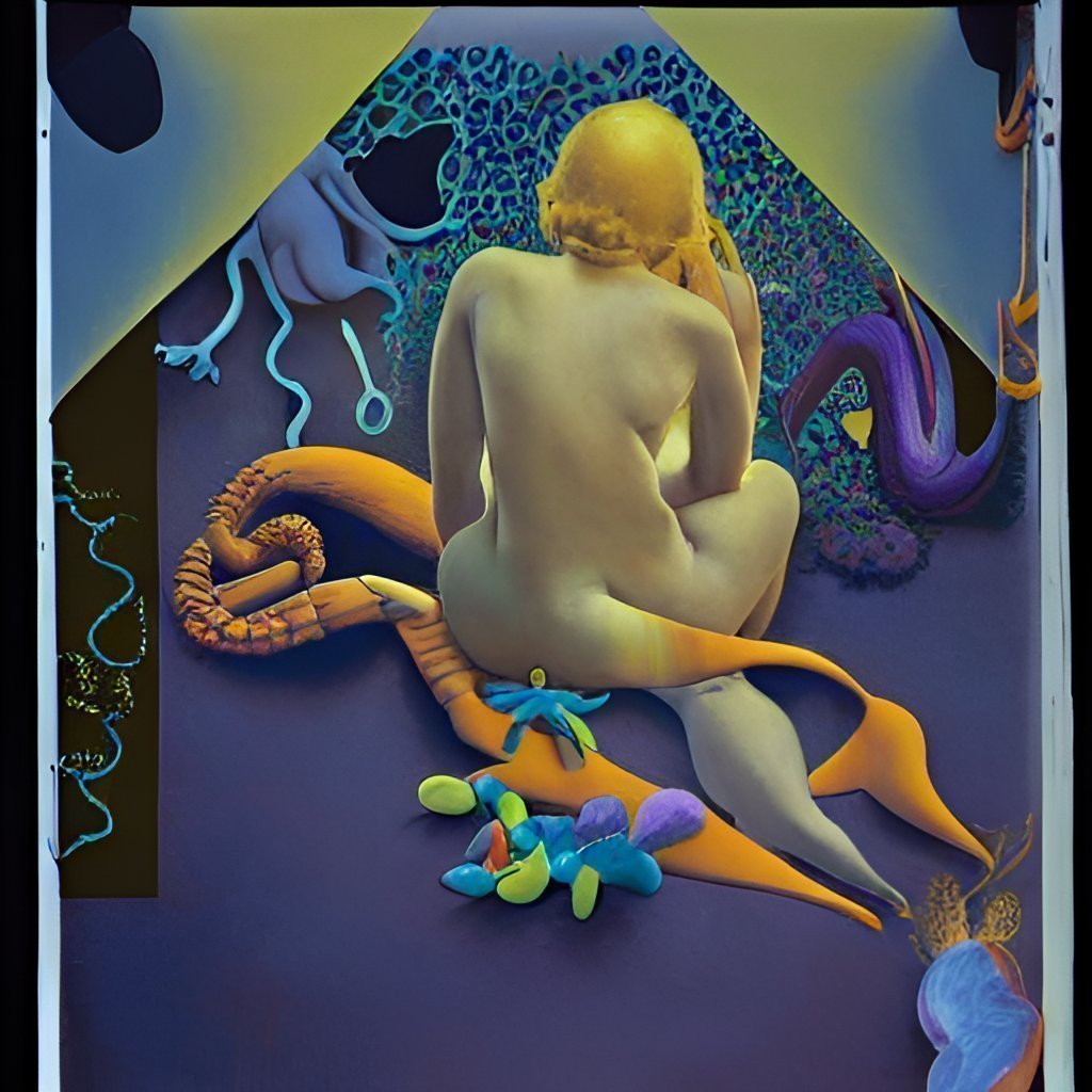 She was tapering to a point in a corona of foam