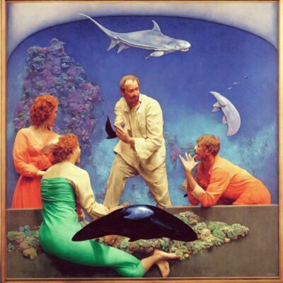 1.) In the aquarium, the fish went through the trees, the planes went through the seas, and you were still with me. 2.) In the aquarium, you stroked a greasy ray, just at the end of day, way down in monterey.