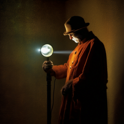 We can hear the night watchman click his flashlight,ask himself if it’s him or them that’s really insane