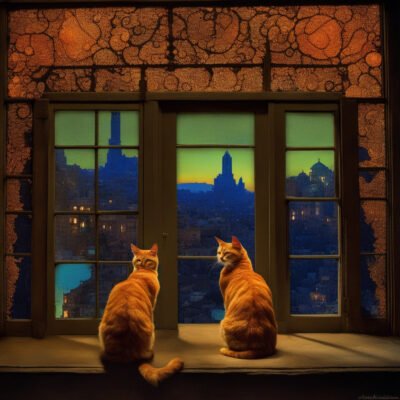 Lights flicker from the opposite loft, in this room the heat pipes just cough