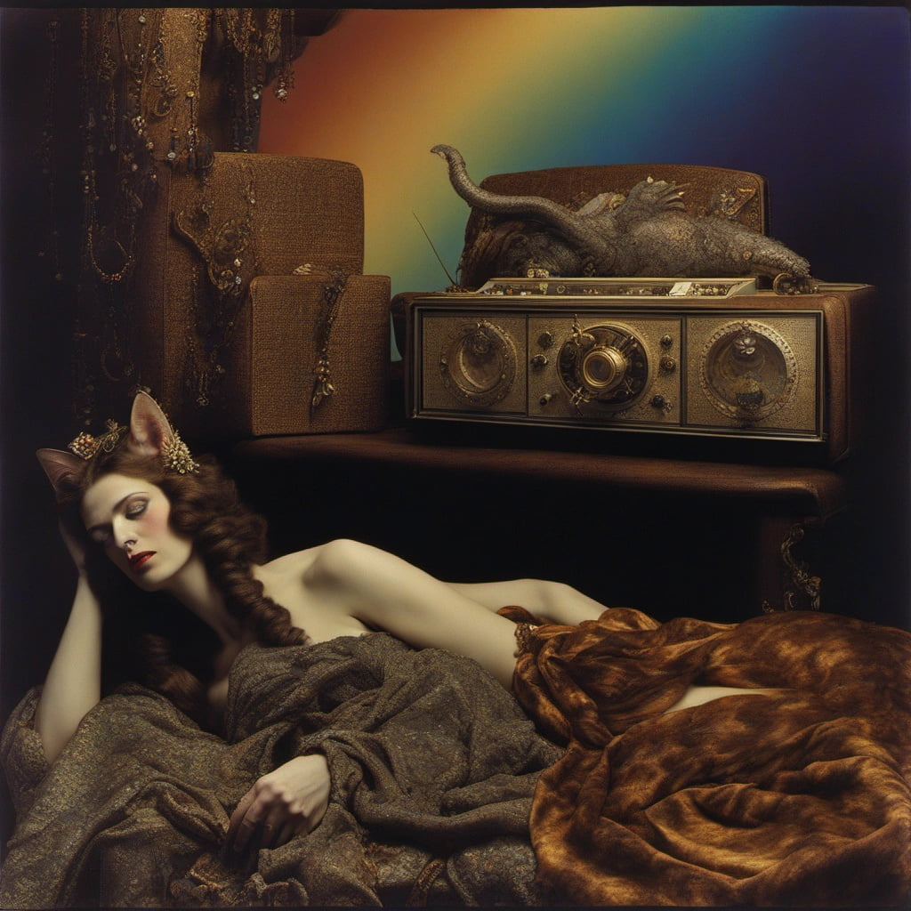 The country music station plays soft