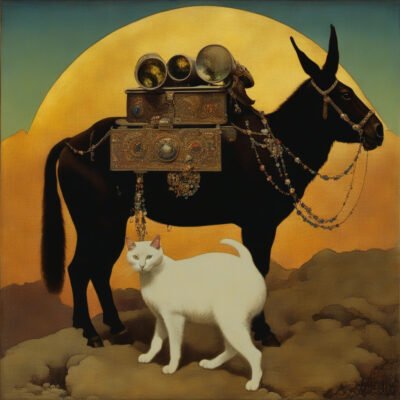 Oh, jewels and binoculars hang from the head of the mulebut these visions of johanna, they make it all seem so cruel