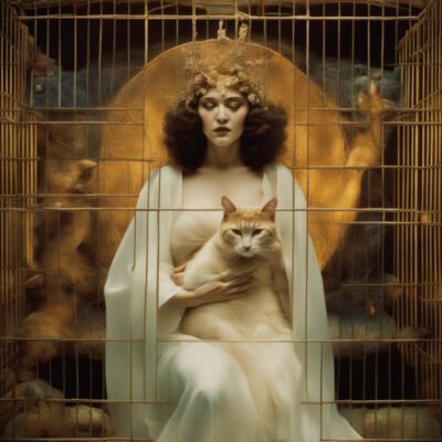 And madonna, she still has not showedwe see this empty cage now corrodewhere her cape of the stage once had flowed