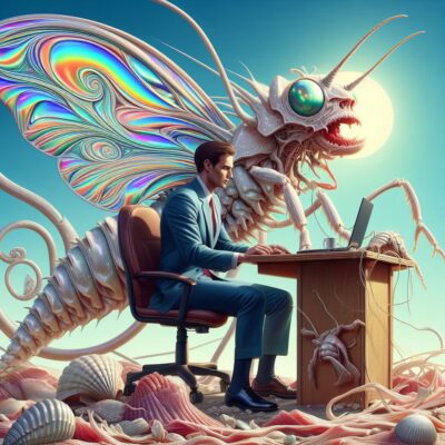 27cf8d25-30b6-4760-9967-6120f3f94931.jpg, A 'Dream Jobs (the surreal preoccupations of an out-of-work IT consultant)' image with ID# 7376