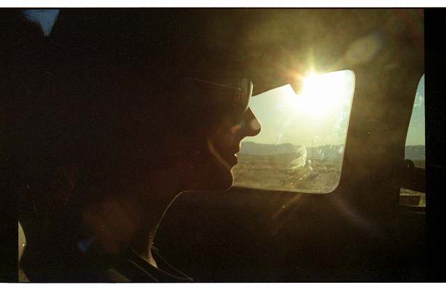 En route to gerlach, gwen w/ sunburst