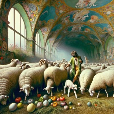 Through pastures green,