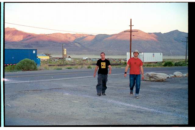 Mike b. & joe, sunset in gerlach