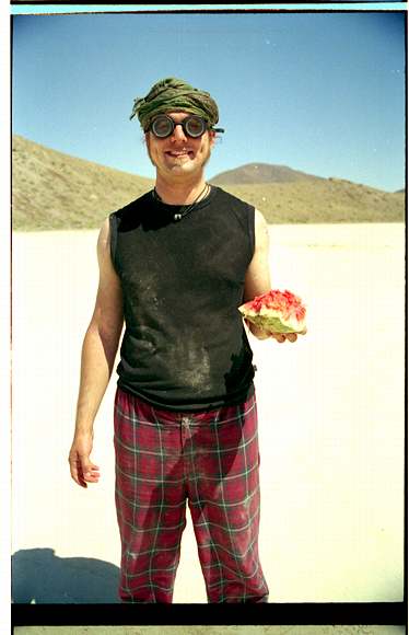 Smilin' joe w/ remains of watermelon