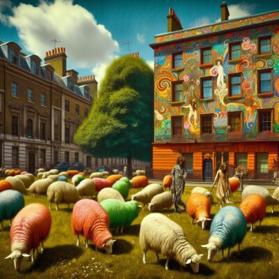 Through pastures green,