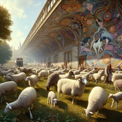 Through pastures green,