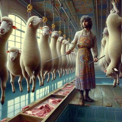 He maketh me to hang on hooks in high places.