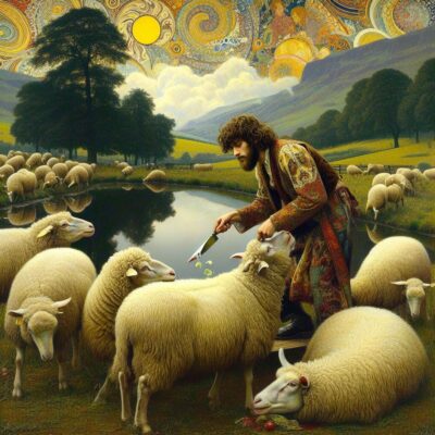 With bright knives he releaseth my soul