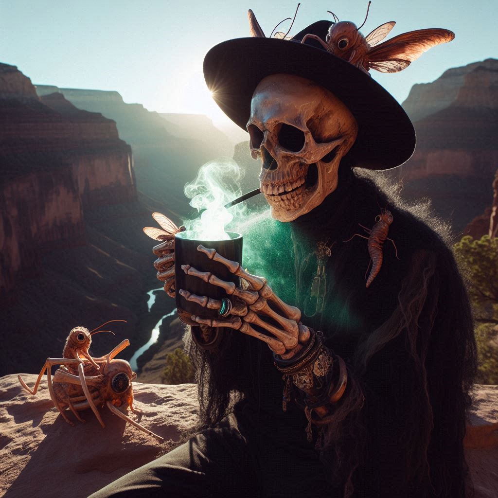 The canyon tour guide made a mean cup of 