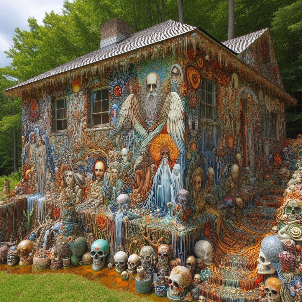 A lot of the houses in the woodstock area are proud of the area's artistic heritage.