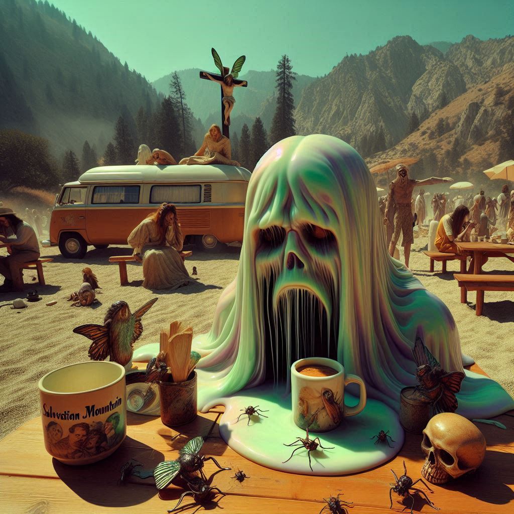 The eastern sierras are full of these crusty old hippies still living out there.