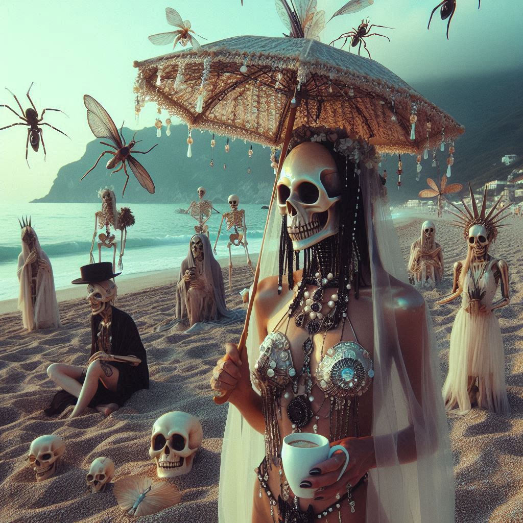 Marin county. The famous san francisco area coastal fog doesn't keep the local sun bunnies from enjoying a day of sea and sand.