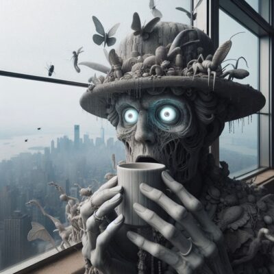 Hipsters at an afternoon rooftop party in manhattan, nyc