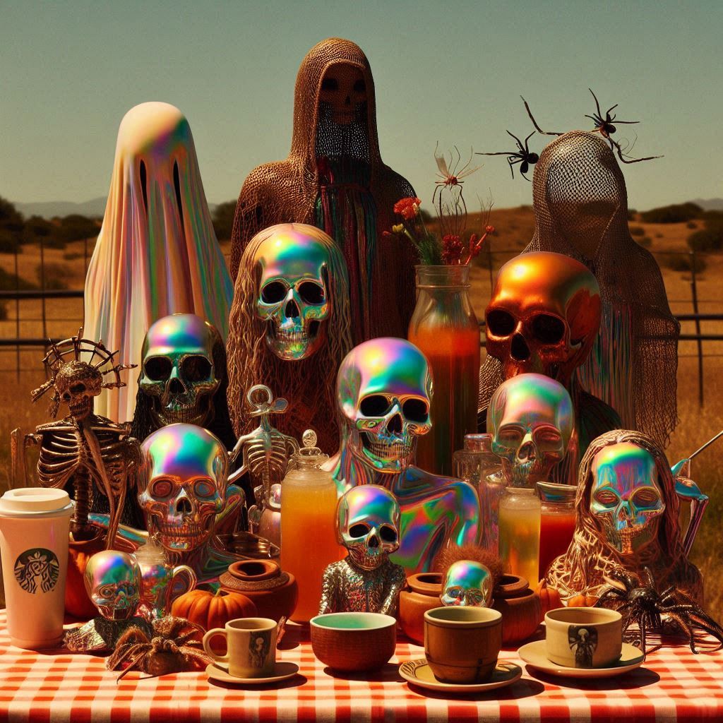 My friend and his family pose for a portrait on their hilltop spread in northern california